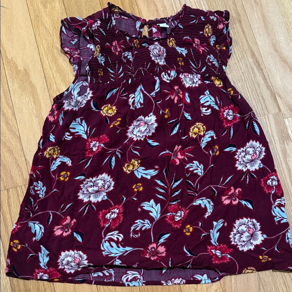 Old Navy Maroon Floral Women's Blouse